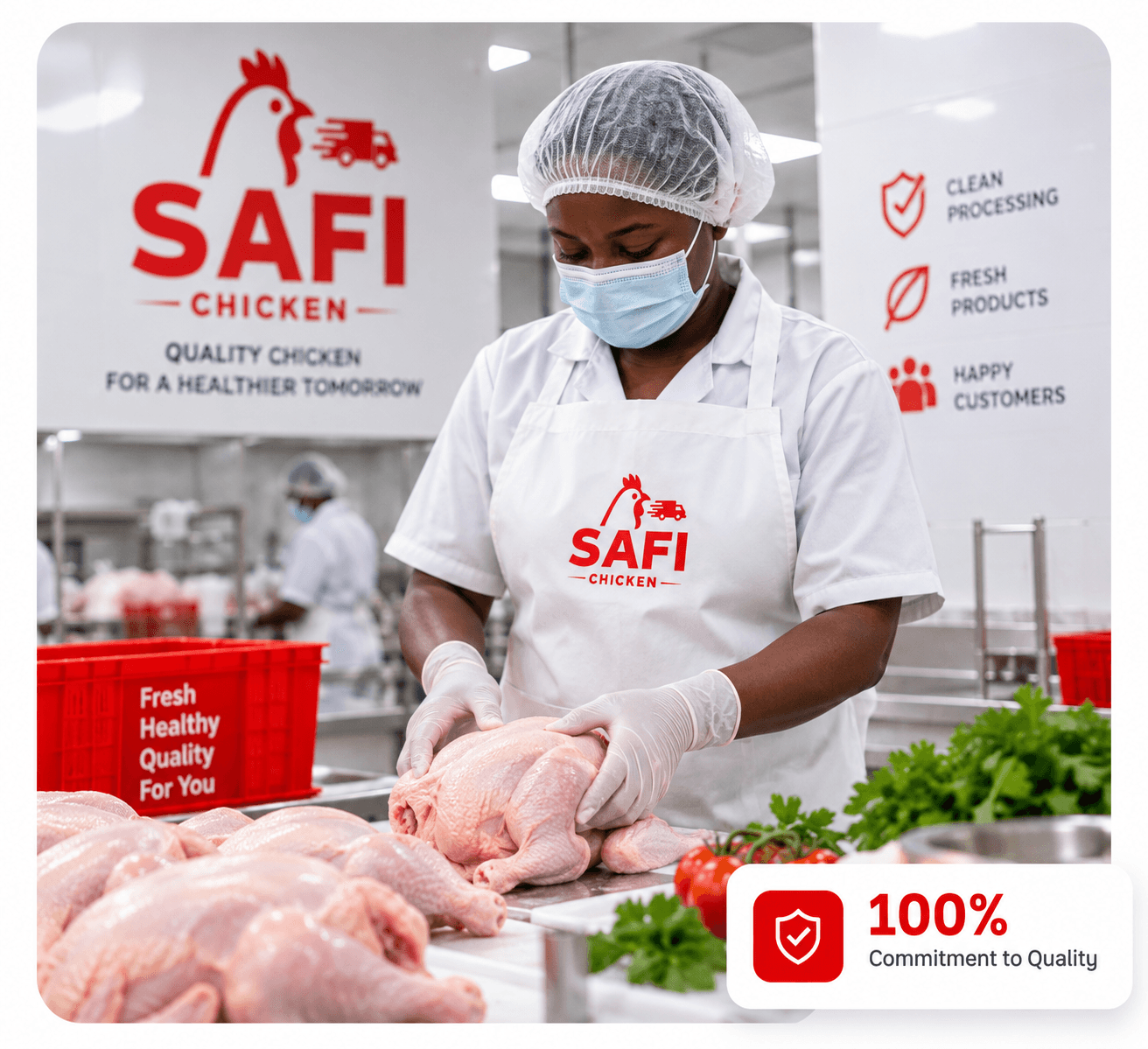 Safi Chicken clean and hygienic chicken preparation
